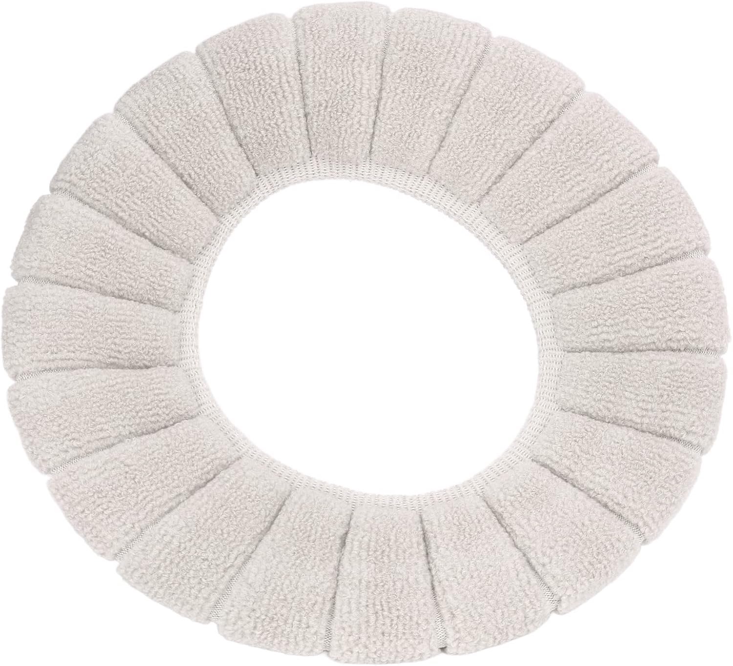 Toiletbrilhoes, dik, duurzaam, wasbaar, huidvriendelijk, badkameraccessoires, 31 x 31 cm, beige