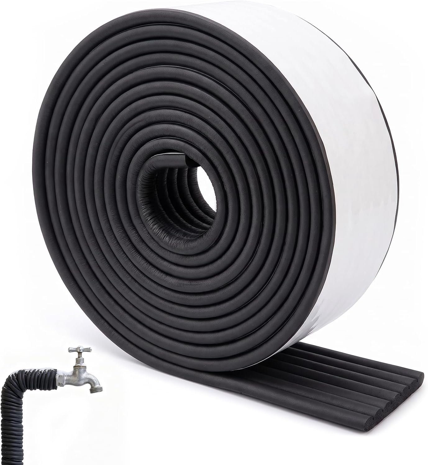 Buisisolatie, schuimrubber, zelfklevend, buisisolatie om te wikkelen, isolatie verwarmingsbuizen, warmte-isolatie, zelfklevend, buisbescherming, isolatietape voor buizen