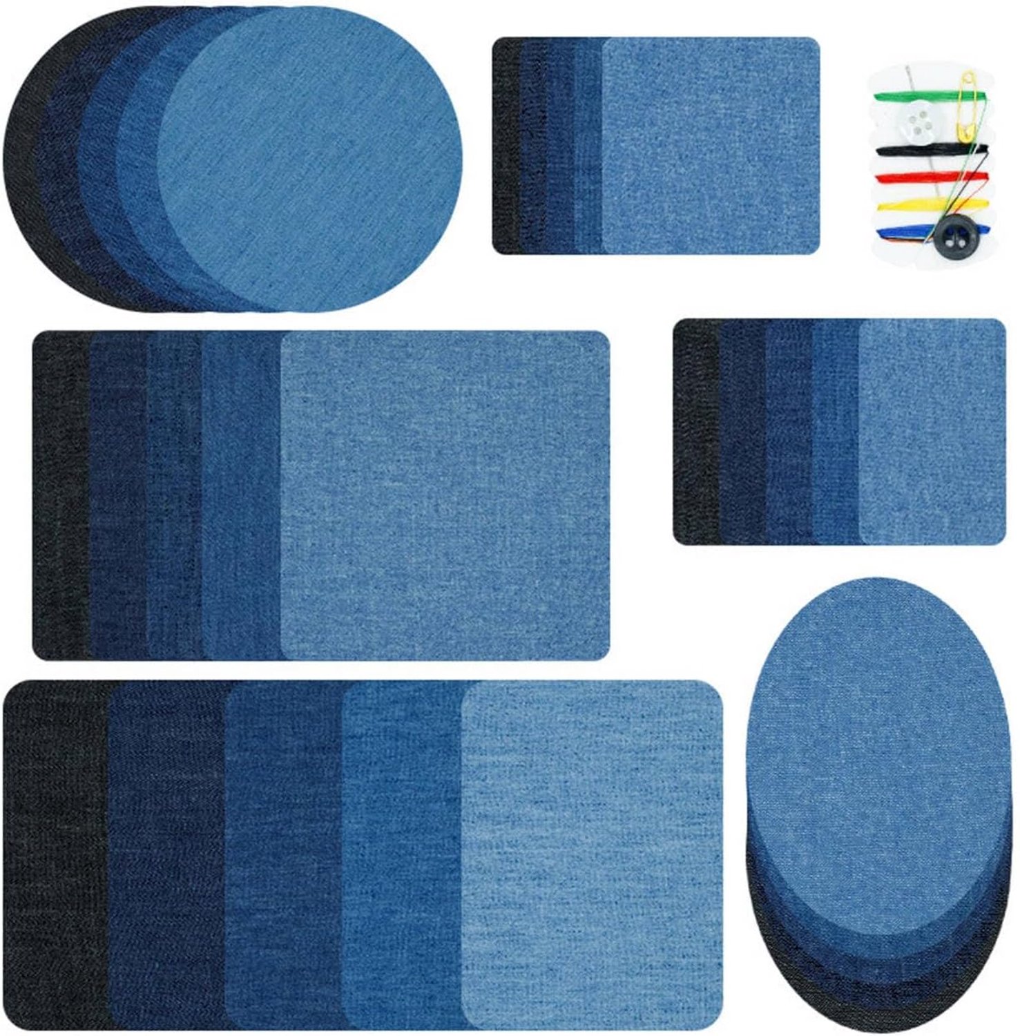 30 stuks, zelfklevende denim patches voor strijken, reparatie van kleding, beschermt jeans, jassen en stoffen