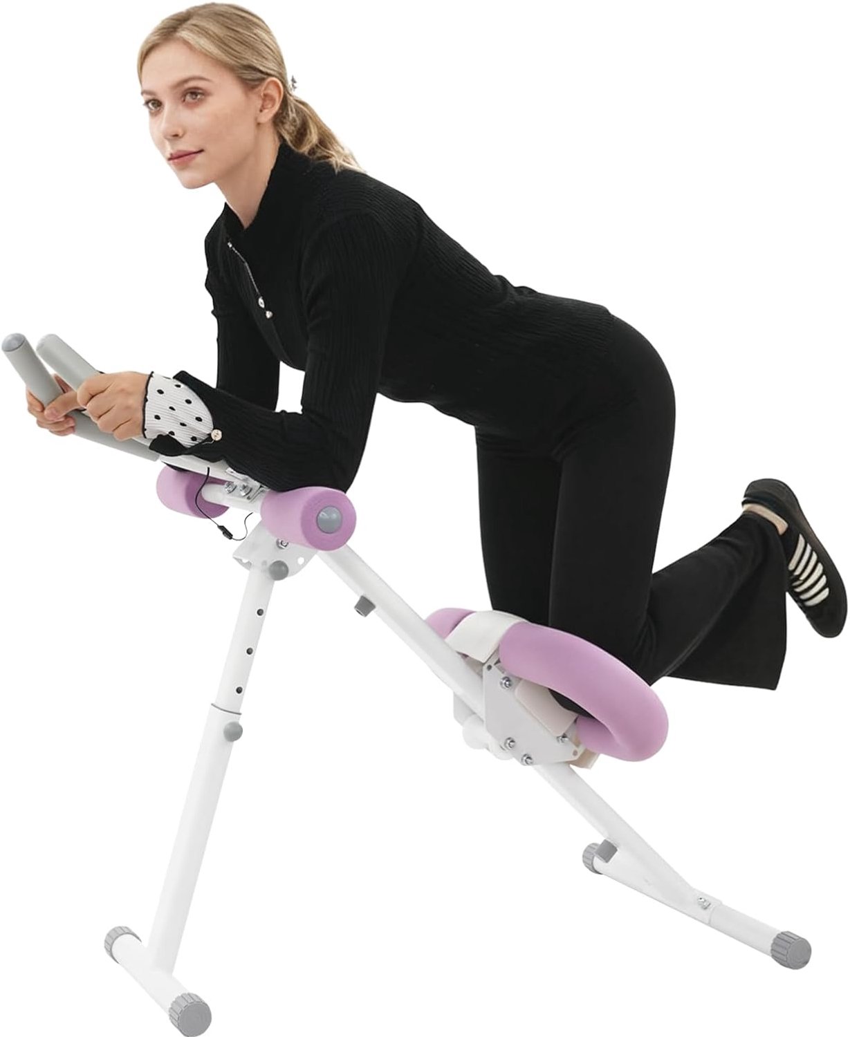 Buiktrainer, buikspiertrainer, multifunctioneel trainingsapparaat voor full-body training, abdominale multifunctionele kerntraining met Lcd-display met weerstandsbanden