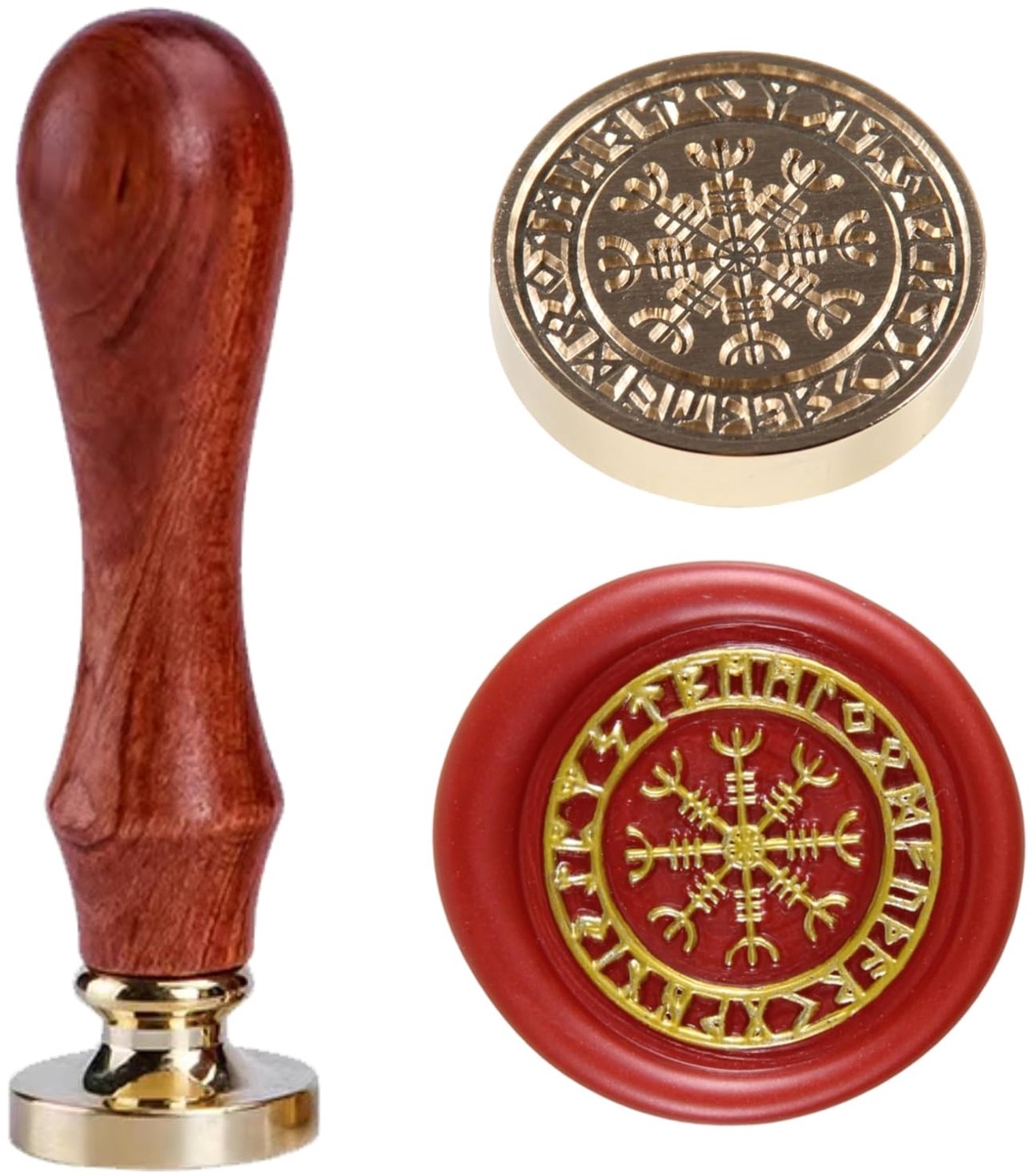 Viking Runen Zegellak Postzegels Noorse Runen Ouderling Futhark Seal Stempel Cirkel Talisman Keltische Knoop Wax Seal Stempel Viking Stencil Keltische Messing Patronen