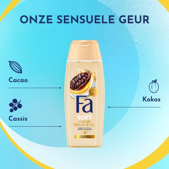 Fa - Douchegel - Cream & Oil - With Coco Oil & Cacao Butter Scent - 250ml van Fa — afbeelding 5