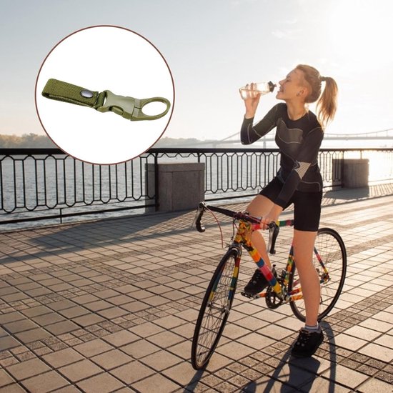 Fles Opknoping Gesp Clip - Riem Opknoping Fles Gesp | Draagbare Bergbeklimmen Waterfles Klem Hanger | Riem Gesp Nylon Opknoping Clip | Quickdraw Karabijnhaak Dragerklem voor Camping, Wandelen — afbeelding 2