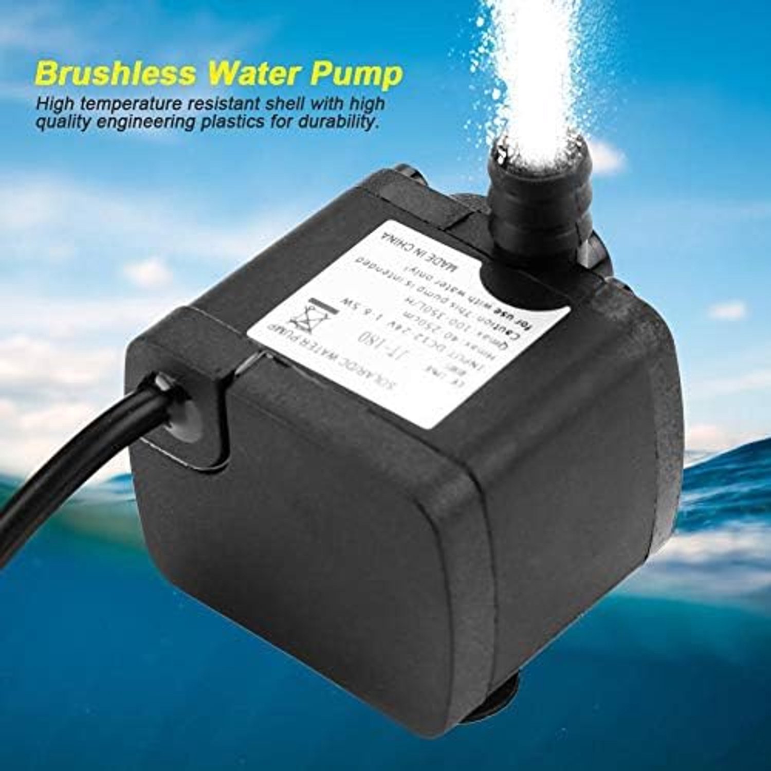 Waterpomp DC 24V Borstelloze Geluidsarme Waterpomp JT-180A-24 Borstelloze Motor voor Zonneboiler Aquarium Fontein
