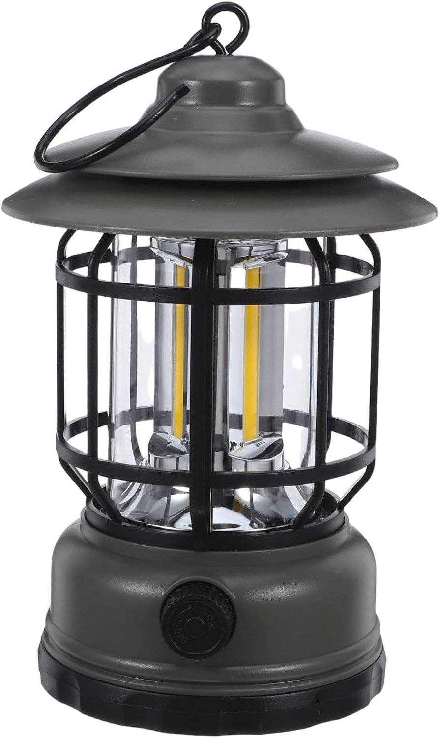 Campinglamp: oplaadbare LED-kampeerlantaarn - hanglamp voor noodgevallen buiten, ideaal voor , wandelen en backpacken (olijfgroen)