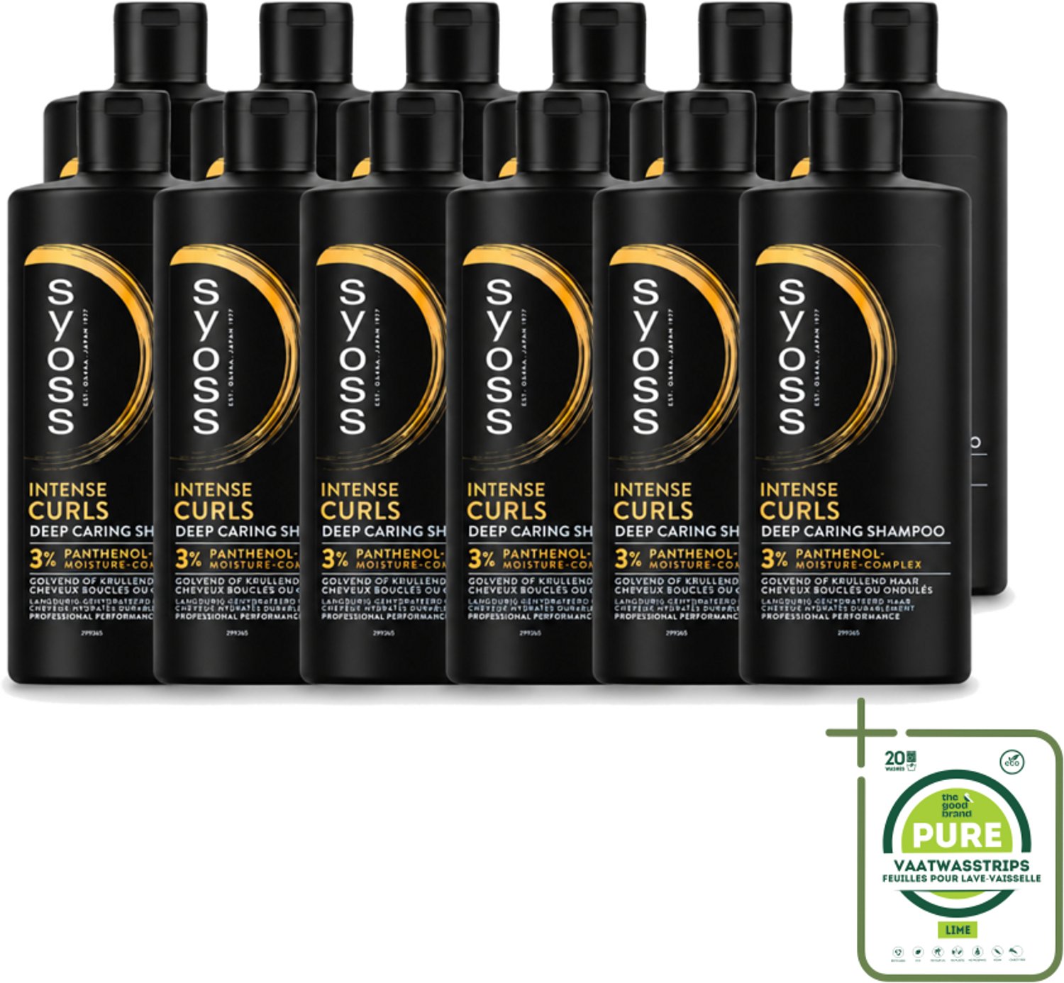 12 x SYOSS - Curls Intense - Shampoo - Langdurige Styling - 440ml - Grootverpakking - Vaatwasstrips - Krullen Verzorging - Krulhaar Shampoo - Krulhaar Hyderatatie - Krulhaar Pluisvermindering - Krulhaar Bescherming