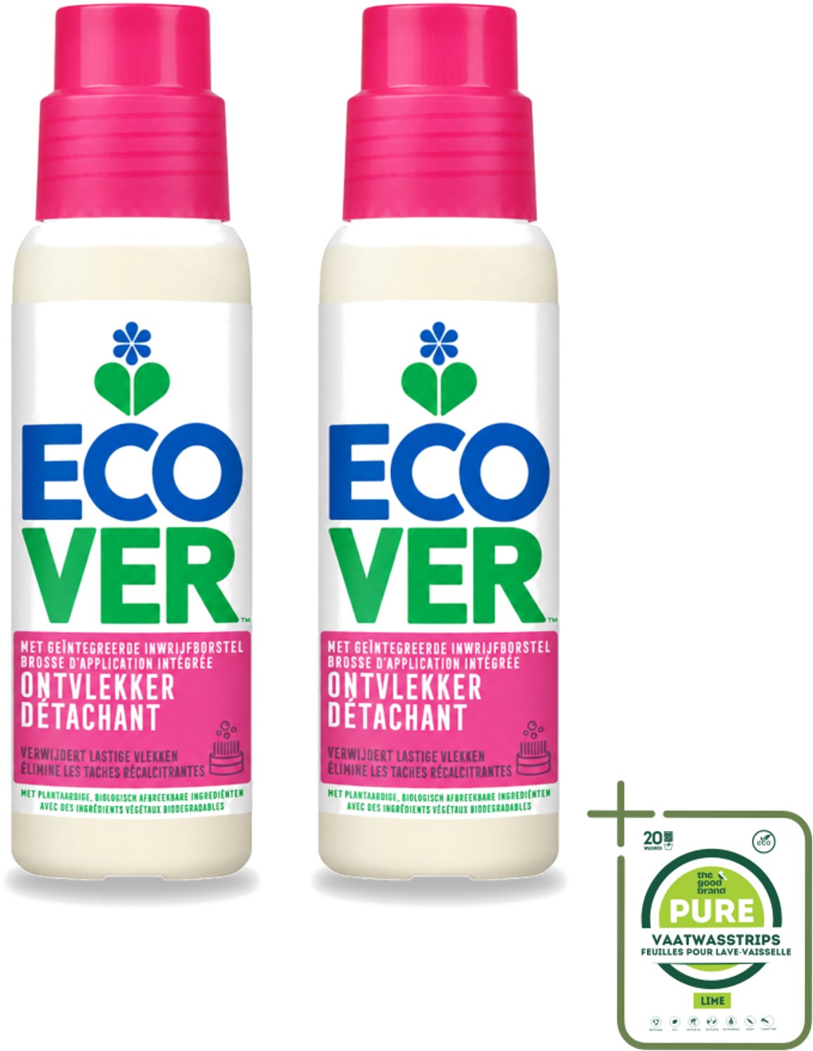 2 x Ecover - Ontvlekkingsmiddel - 200 ml - Grootverpakking - Vaatwasstrips - Ontvlekken - Vlekken Verwijderen - Natuurlijke Reiniging - Plantaardige Ontvlekker - Krachtige Ontvlekker