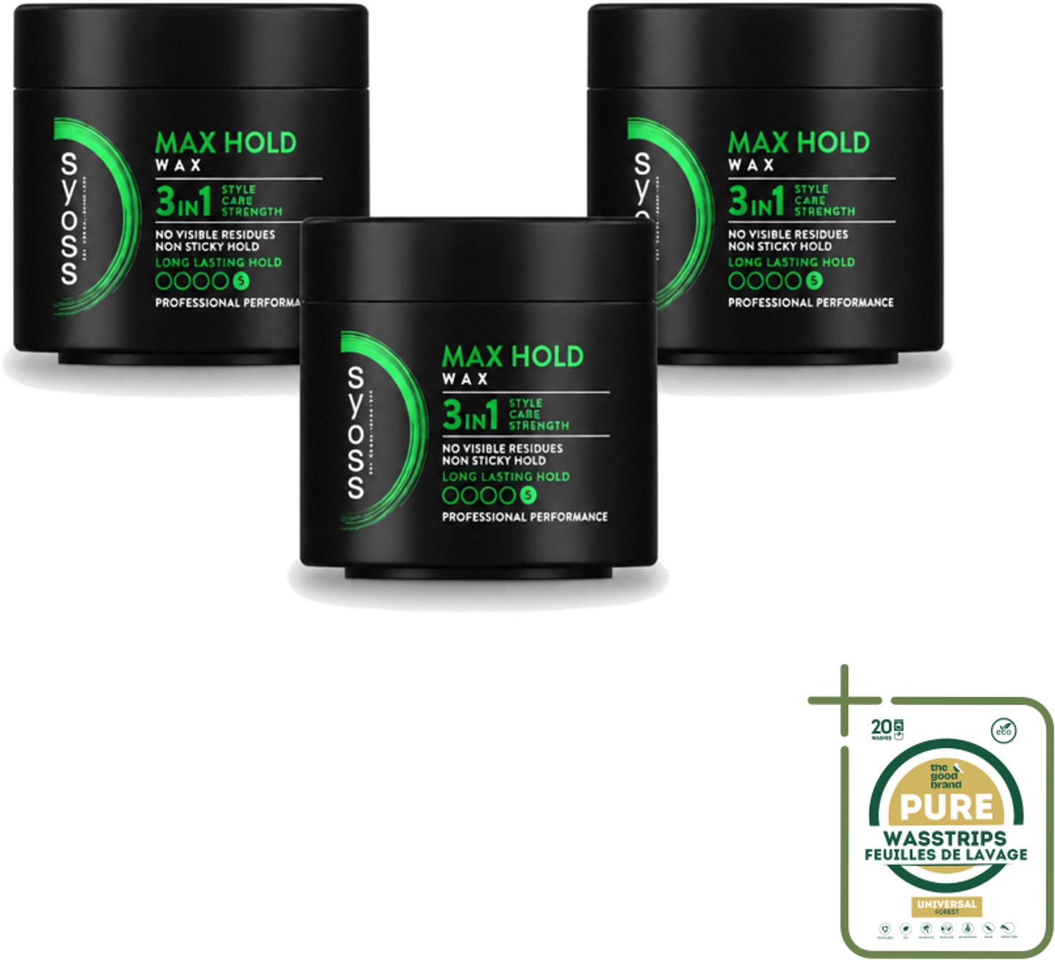 3 x SYOSS - Max Hold Haarwax - Verzorging - Langdurige Styling - 150ml - Haarwax - Haartypen - Styling - Haartypen - Haartypen