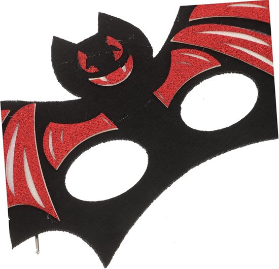 5 Stuks Delige Halloween Cosplay Half Gezichtsmaskers Spookachtig Doodskop Vleermuis Ontwerp Lichtgewicht Polyester Verstelbare Strap Comfortabele Halloween Feestaccessoires — afbeelding 5