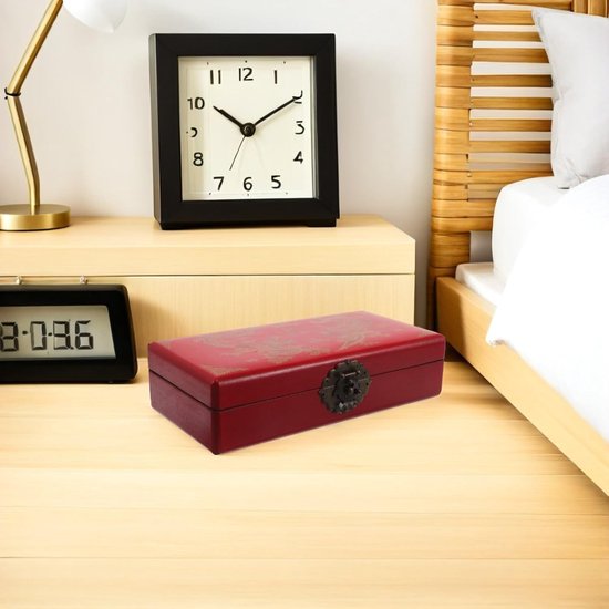 Vintage Sieradendoos Formaat Decoratieve Bewaarbox voor Ringen Oorbellen Kettingen Antiek Stijl Organizer voor Vrouwen Handgemaakt Bewaardoosje met Klassiek Design — afbeelding 5