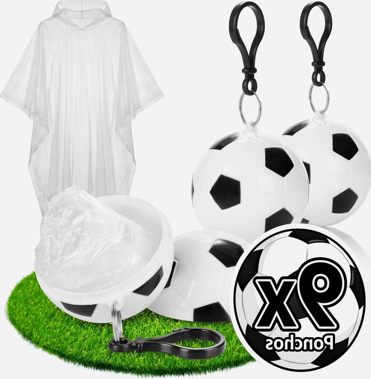 9x Regenponcho met Capuchon - Waterdicht en Lichtgewicht voor Volwassenen