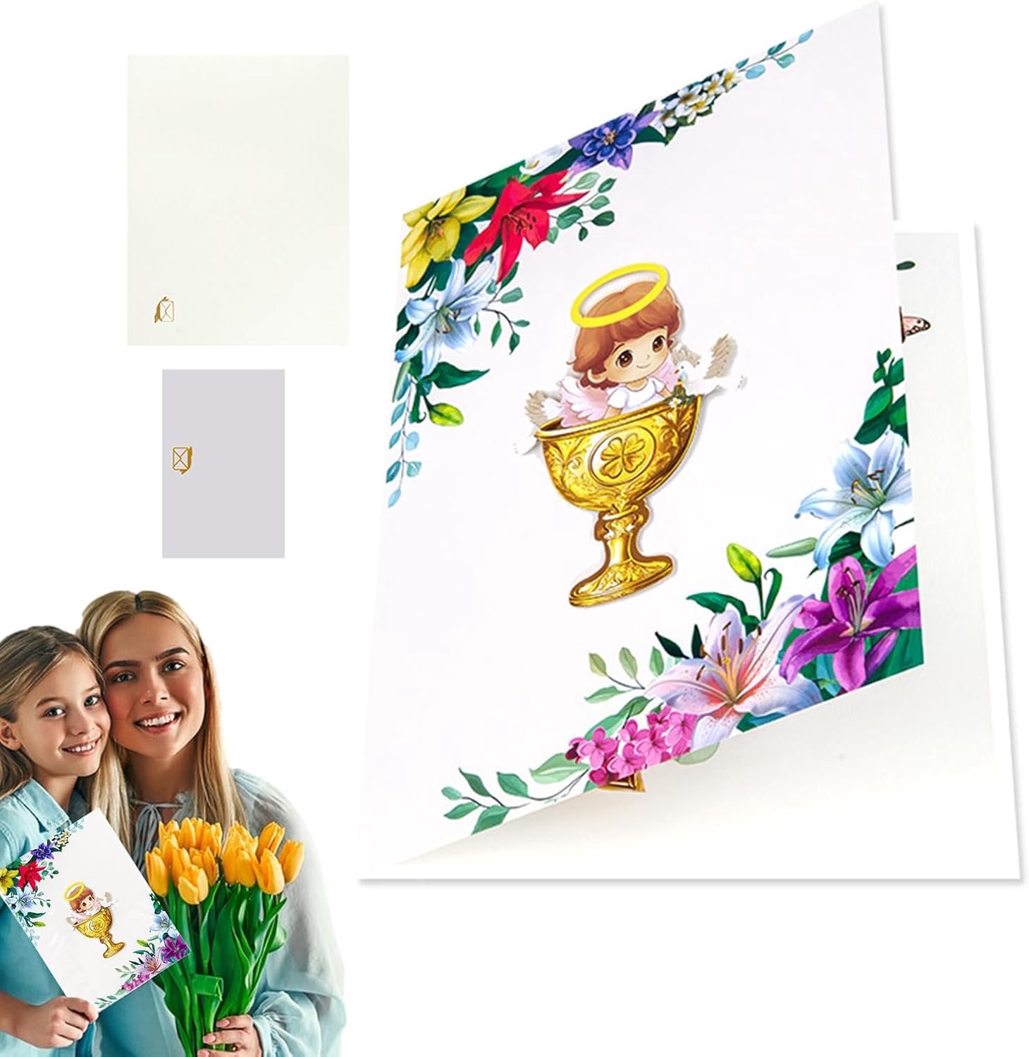 Felicitatiekaarten Felicitatie Vormsel 3D Uitklapbare