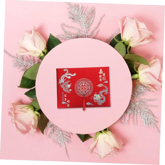 Handtekeningboek Voor Bruiloften Chinees Gastenboek Elegante Uitstraling Voor Huwelijksreceptie — afbeelding 3