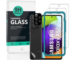 Ibywind (Pack van 2) Screen Protector voor Samsung Galaxy A52s 5G/A52 5G/4G,met Cameralens beschermfolie,Back Carbon - ShopVlot