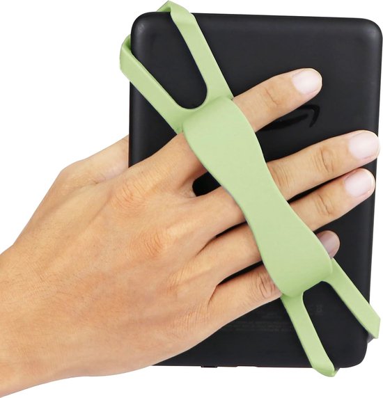 Non-slip Siliconen Polsband voor Universele Vinger Grip Houder voor 6 tot 7 inch E-readers zoals Kindle, Kobo en Sony (Groen, Nieuwe Versie) — afbeelding 5
