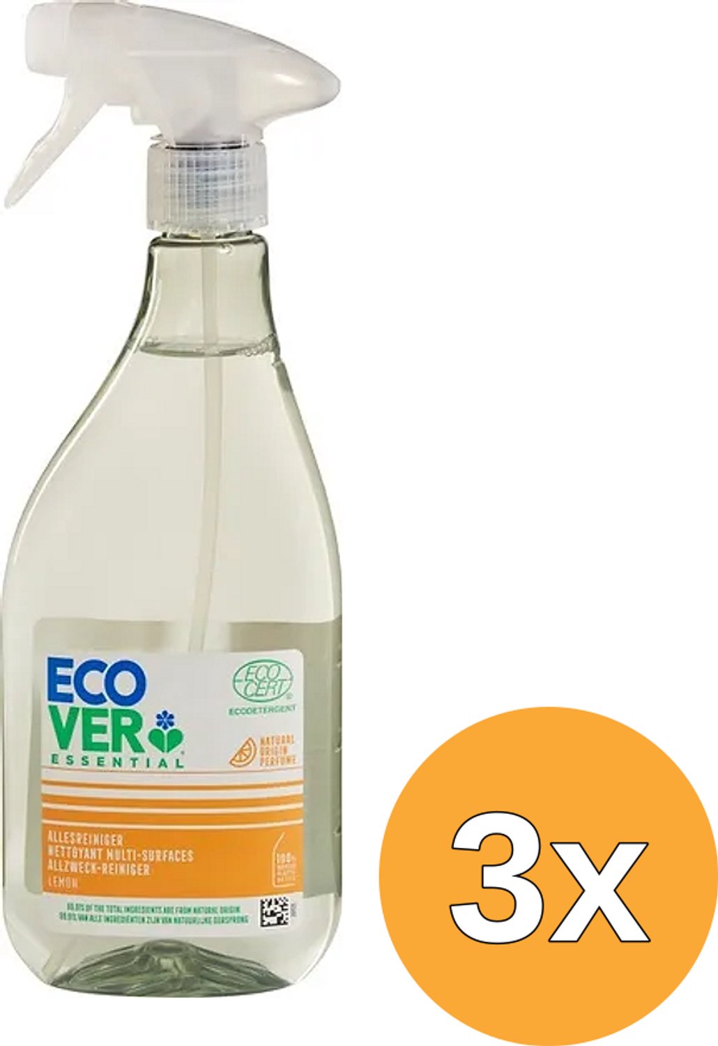 3x Ecover Allesreiniger Citroen Essential (500 ml)