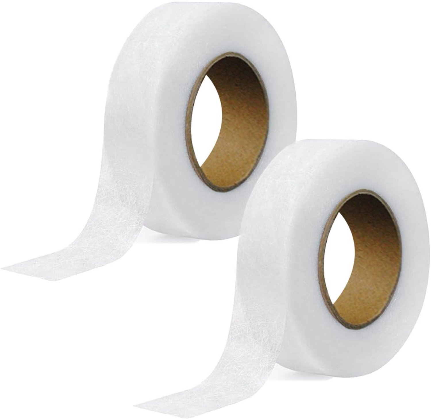 Set van 2 Hechtbanden van Stoffen, 64 m, 20 mm Breed, Ideaal voor Het Strijken van Zomen, Het Splitsen van Stoffen en Kledingherstel