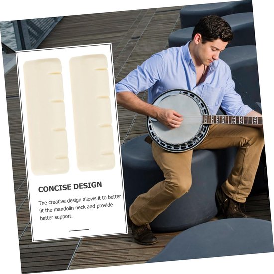 2stuks Banjo Bridge Nuts Duurzame Banjo Vervangingsstukken Verbeter Geluidskwaliteit Compacte Accessoires Voor Instrumenten — afbeelding 2