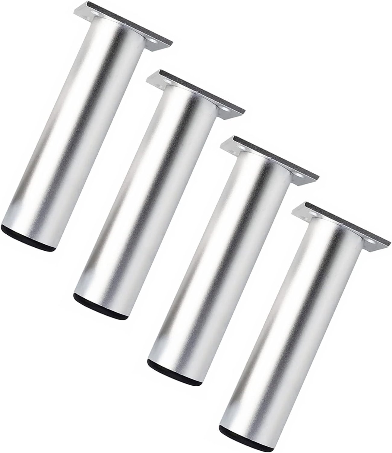 Qrity 4 Pieces 180mm Aluminum Alloy Furniture Legs, Round Furniture Legs, Catching Support Legs for Furniture Sofa Table Chair Kitchen Silver