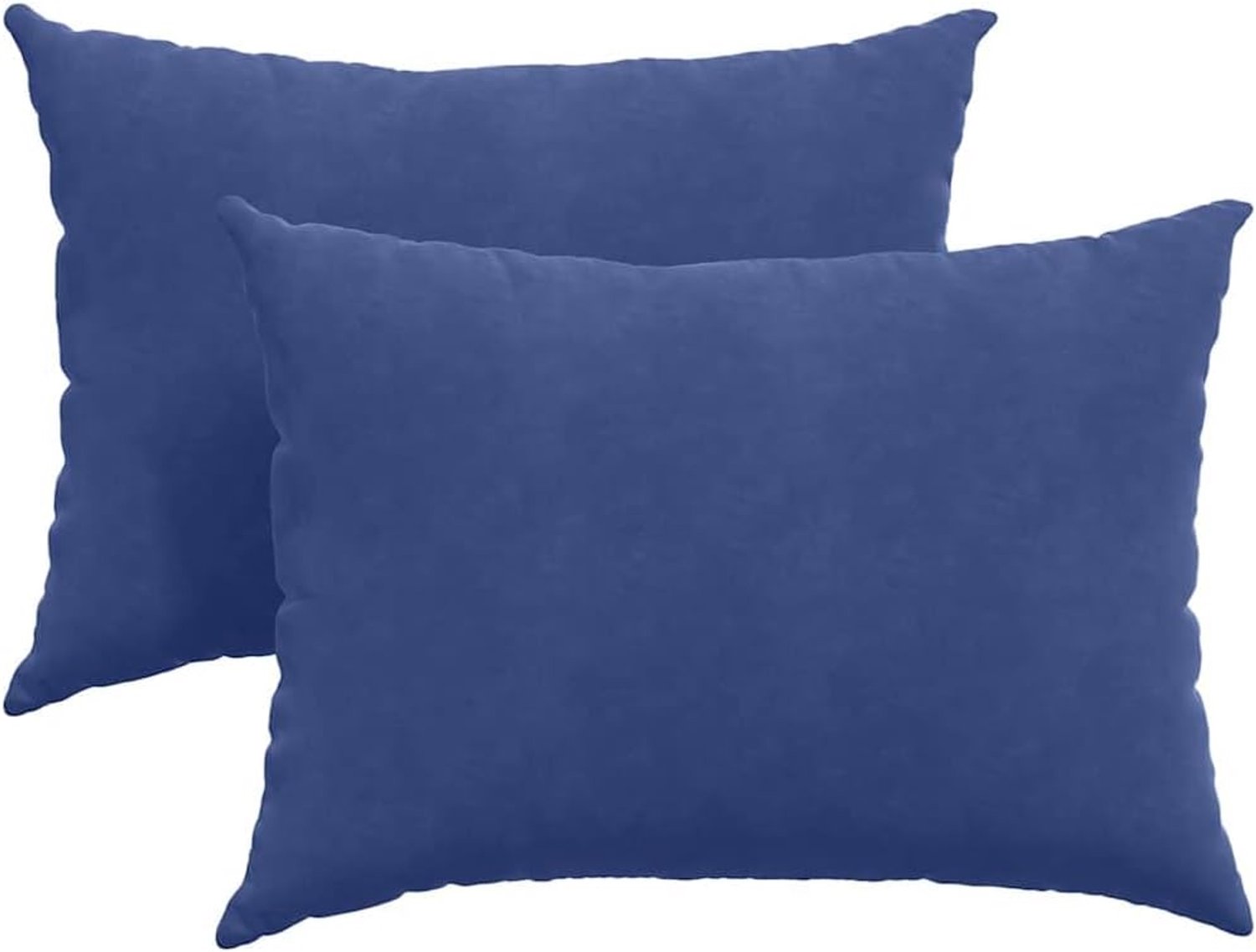 Bankkussen, 2 stuks, politieblauw, 70 x 50 cm, corduroy met ritssluiting, modern zitkussen van corduroy met polyestervulling voor woonkamer, slaapkamer en kantoor, onderhoudsvriendelijk
