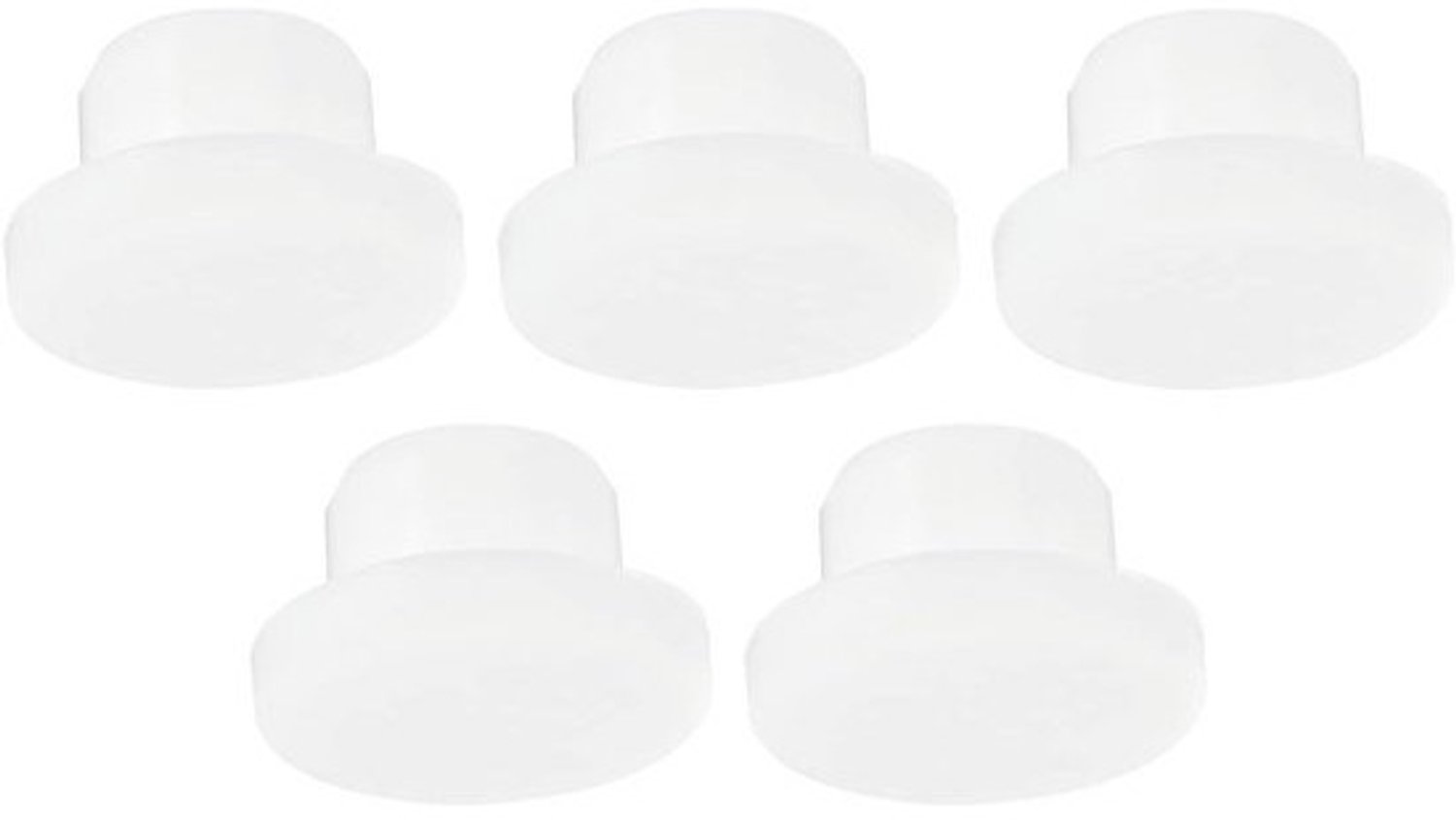 Set van 5 ronde siliconen gatpluggen - 15 mm - Flexibele rubberen afdichtingsdoppen