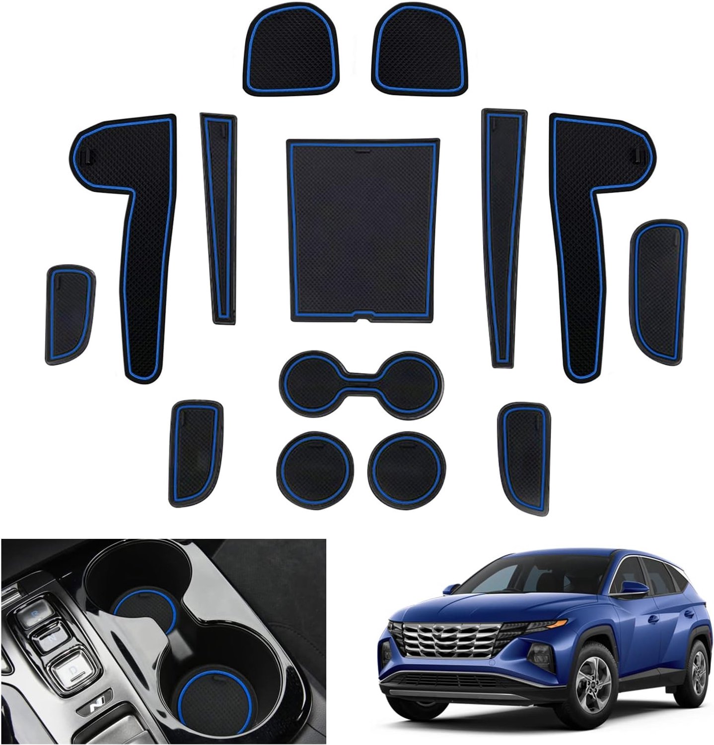 GAFAT Hyunda-i Tucson NX4 2021 2022 2023 (Electronic Automatic) Anti-slip Mats, Tucson NX4 Rubber Mats for Center - ShopVlot