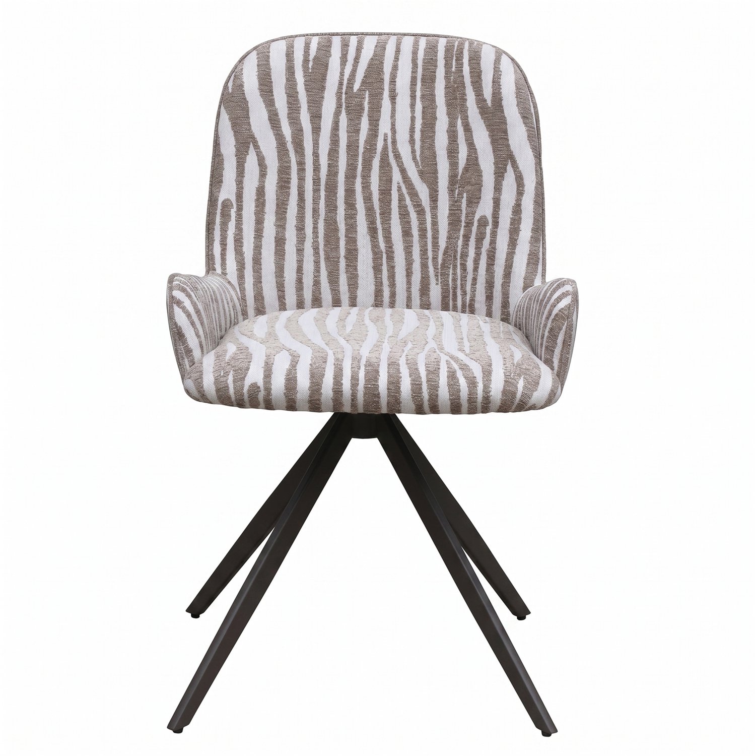 PTMD Leander Dining Chair Wavy Lines Beige