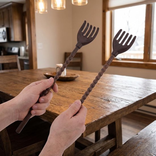 2 Stuks Houten Back Scratcher met Handvat Natuurlijk Handmatig Massagehulpmiddel voor Moeiteloos Bereiken van Jeukplekken Zachte Huidvriendelijke Krabbers voor Mannen Vrouwen — afbeelding 3