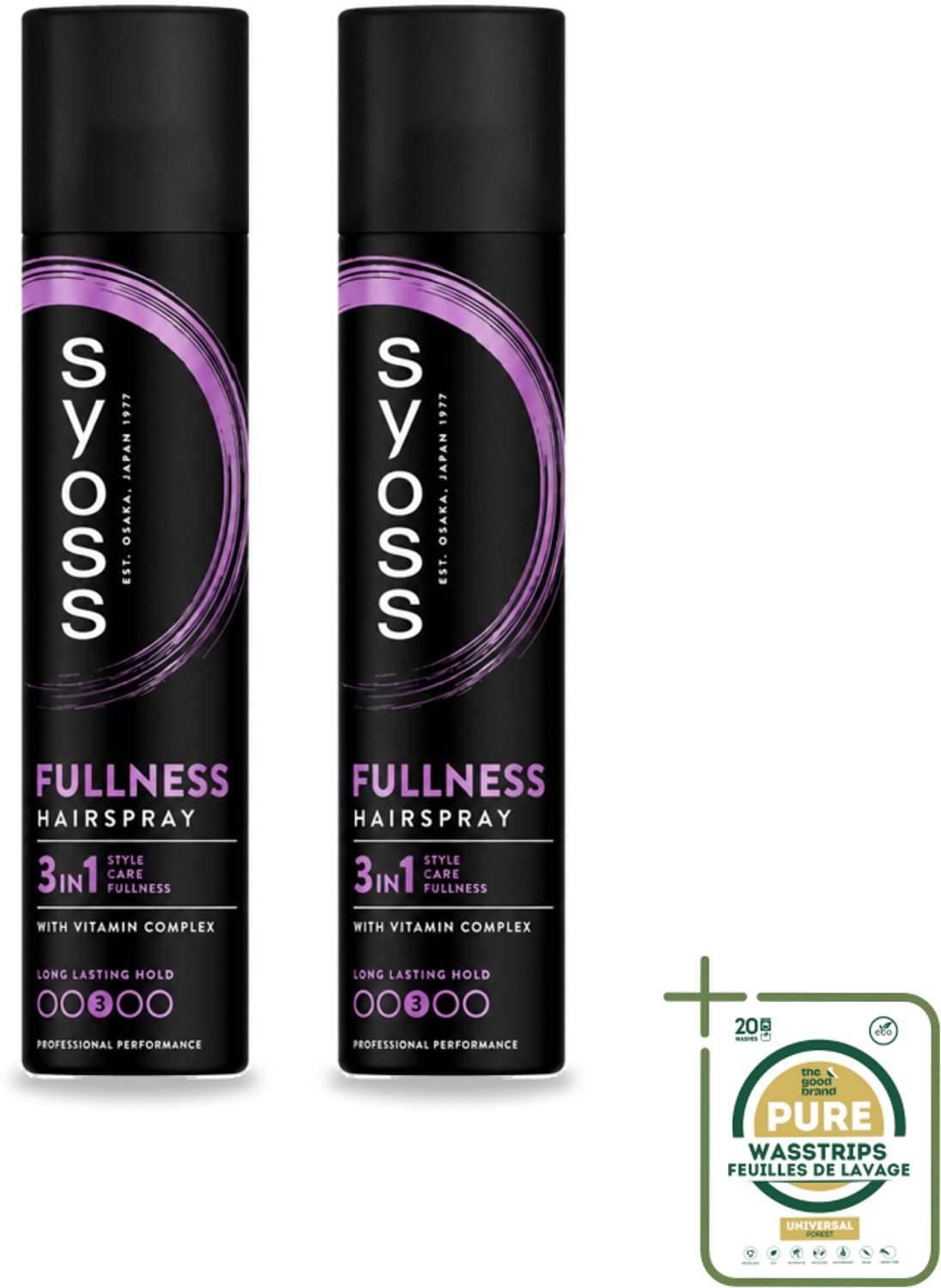 2 x Syoss - Fullness - Haarspray - Volumineus Zonder Gewicht - 300 ml - Haarspray - Volumineus Haar - Volume Voor Dun Haar - Haarverzorging - Haarherstel