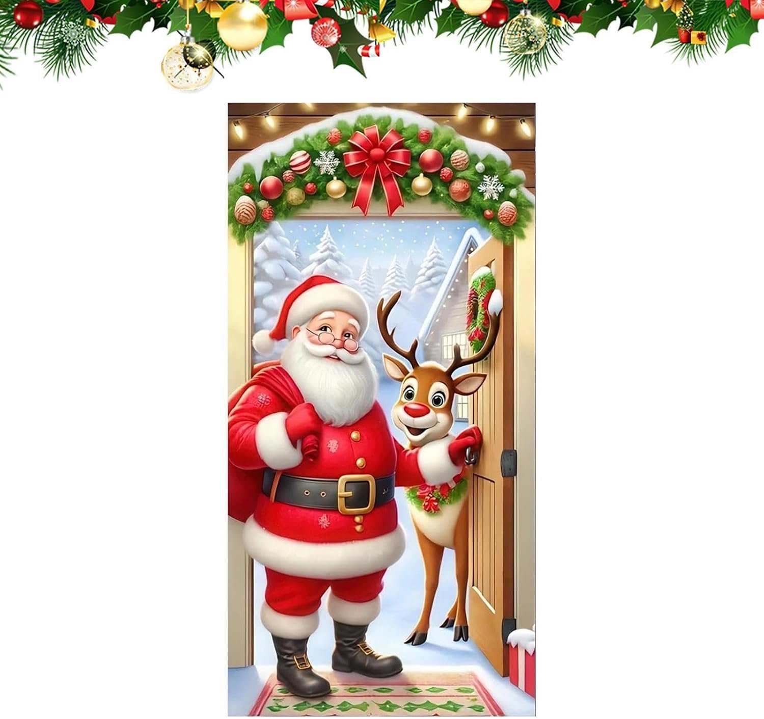 Kerstdeur Bedekking Schattige Woondecoratie