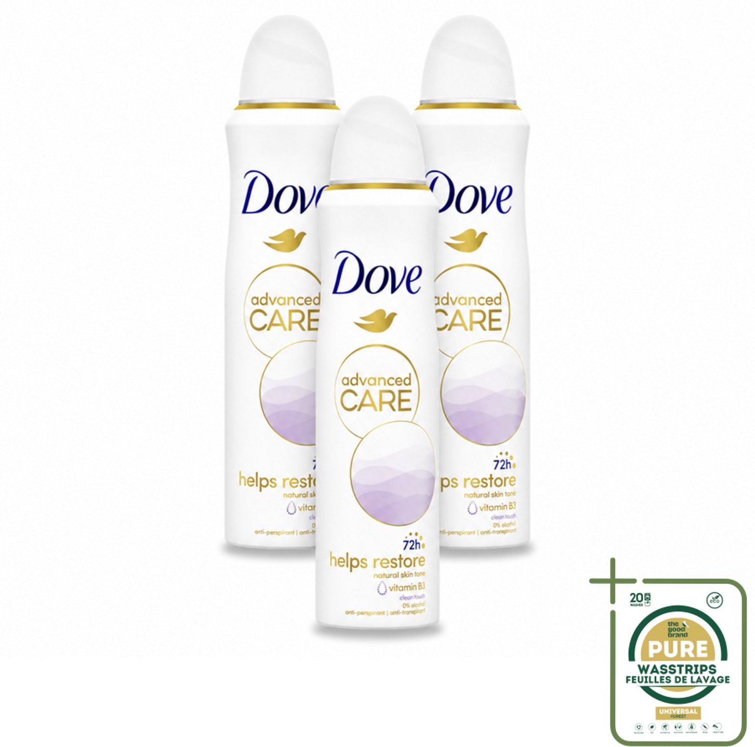 3 x Dove – Deodorant Spray – Clean Touch – 150 ml - Anti-transpirant Spray - Zweetvermindering - Geurvermindering - Huidbescherming - Frisse Geur