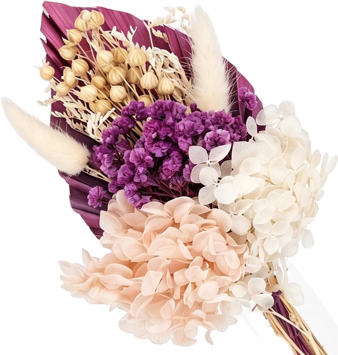 Natuurlijke gedroogde bloemenboeket voor taarten, ambachtelijke decoratie, bruiloften en feestelijke cadeaus
