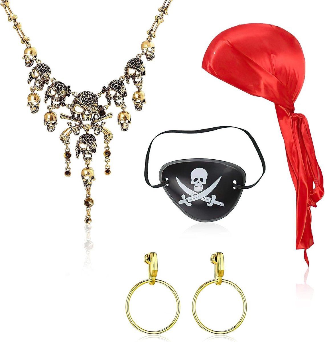Halloween Kostuum Accessoire Set voor Volwassenen en Kinderen met Sieraden en Kettingen