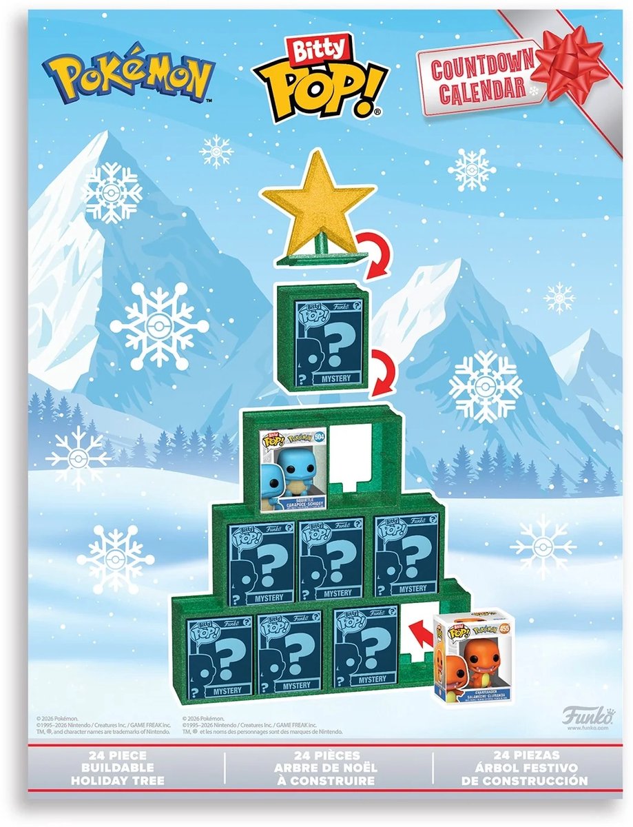 Funko Bitty Pop! Pokémon Countdown Calendar - Funko Pop! - Pokémon Adventskalender 2026 - Aftelkalender - Pikachu. — cadeau in Spellen & Speelgoed - foto 8
