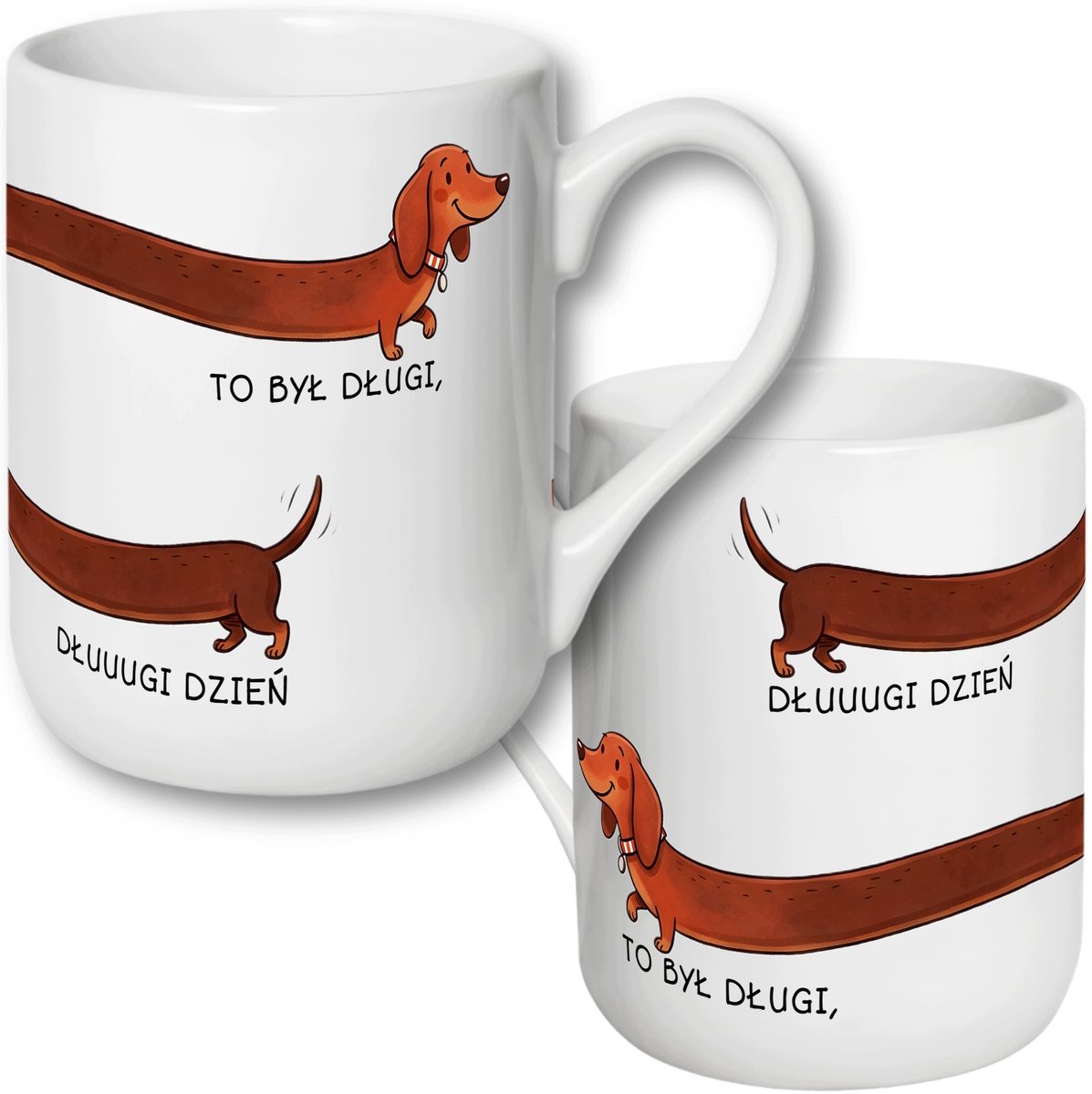 Grappige Dachshund Mok "Het Was Een Lange Dag" - Perfect Cadeau