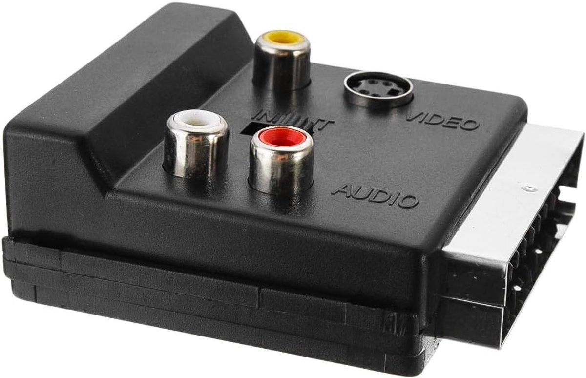 SCART naar 3 R-CA en S-Video Adapter - Schakelbare Scart Male naar Female Audio Converter voor TV en Home Cinema