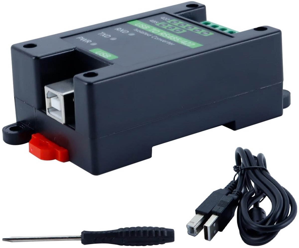 USB naar RS232/485 Geïsoleerde Converter met FT232RNL Chip - Meerdere Beschermingen, Geschikt voor Muur- en Railmontage, Betrouwbare Gegevensoverdracht