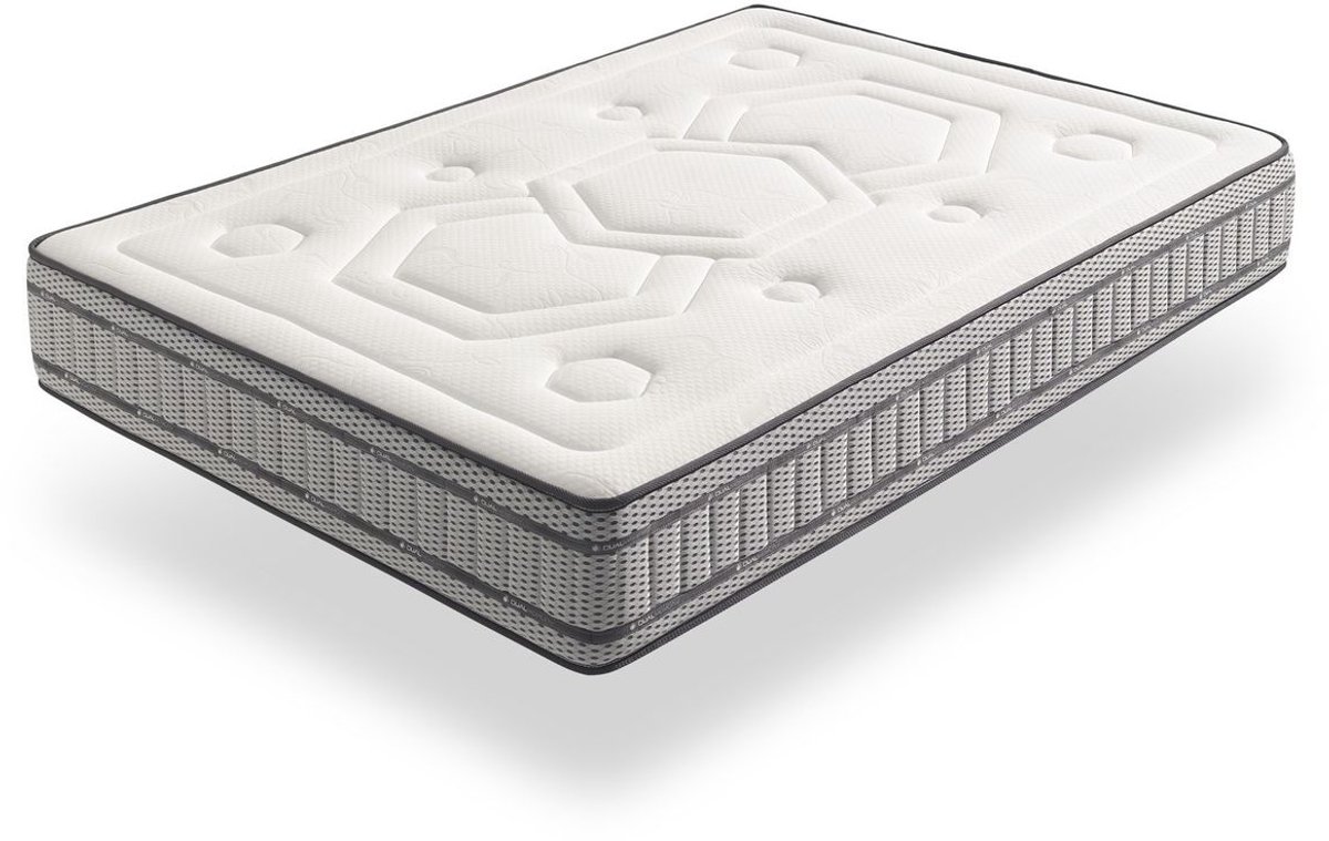 Matris Matras met Individueel Verpakte Veren Dual Memory Dubbelzijdig 120x180 Hoogte 30 cm +/-2. MATRIS Blanco