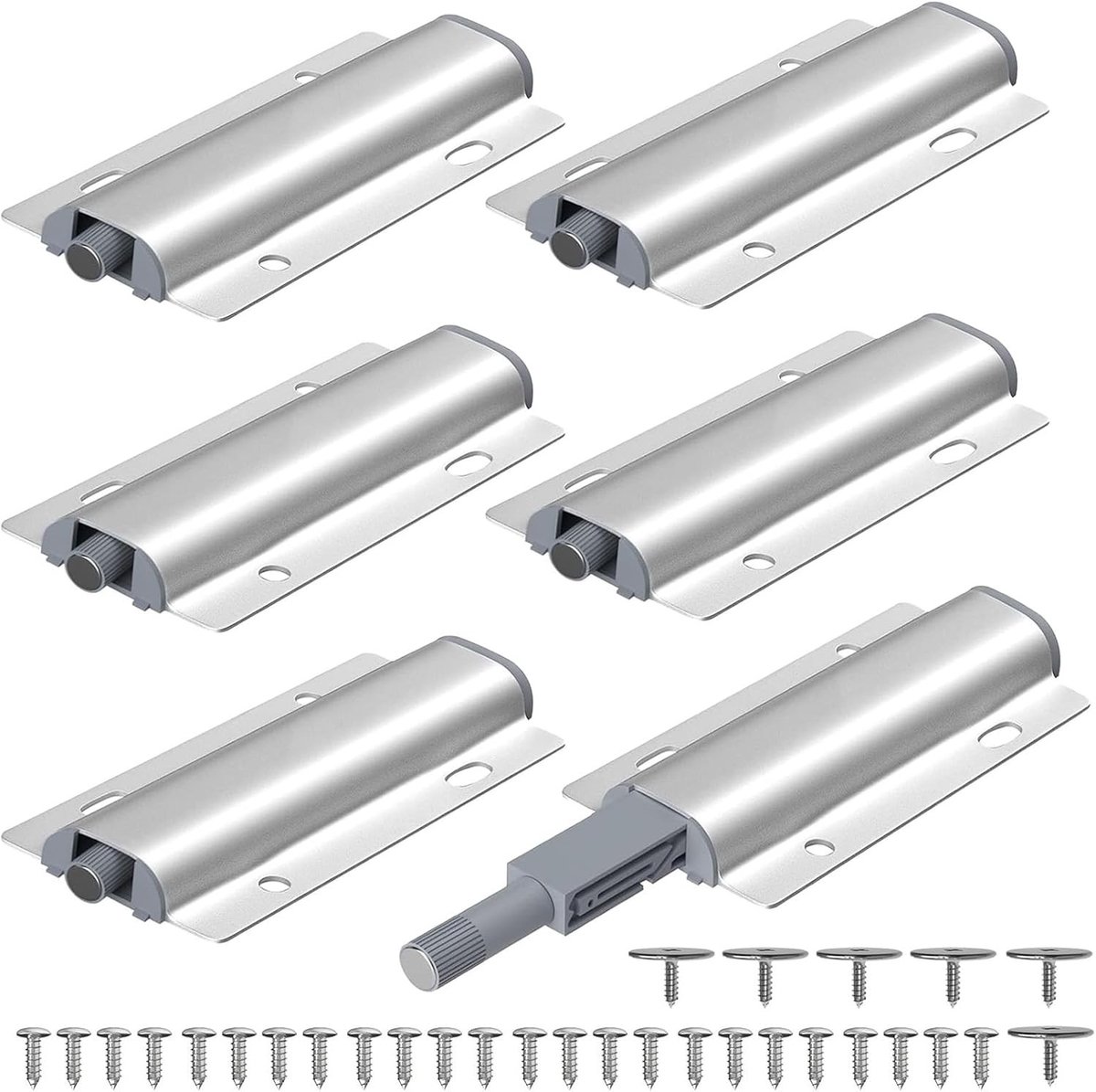 6 Stuks Magnetische Deurdrukkers voor Kasten en Laden - Eenvoudig Openen van Meubels en Deuren met Drukknop Mechanisme