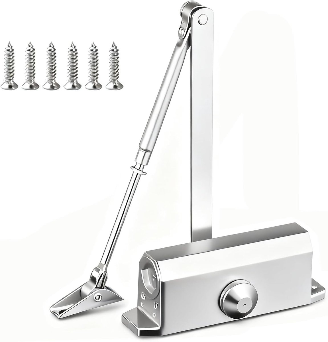 Verstelbare hydraulische deurdranger voor 45-60 kg, met instelbare sluitingssnelheid en EN 1154 certificering