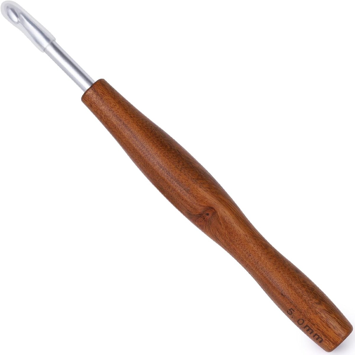 Ergonomische Haaknaalden van 5mm met Houten Handvatten voor Gemakkelijk Haken, Ideaal voor Beginners en Mensen met Artritis, Perfect voor Mutsen, Handschoenen en Sjaals