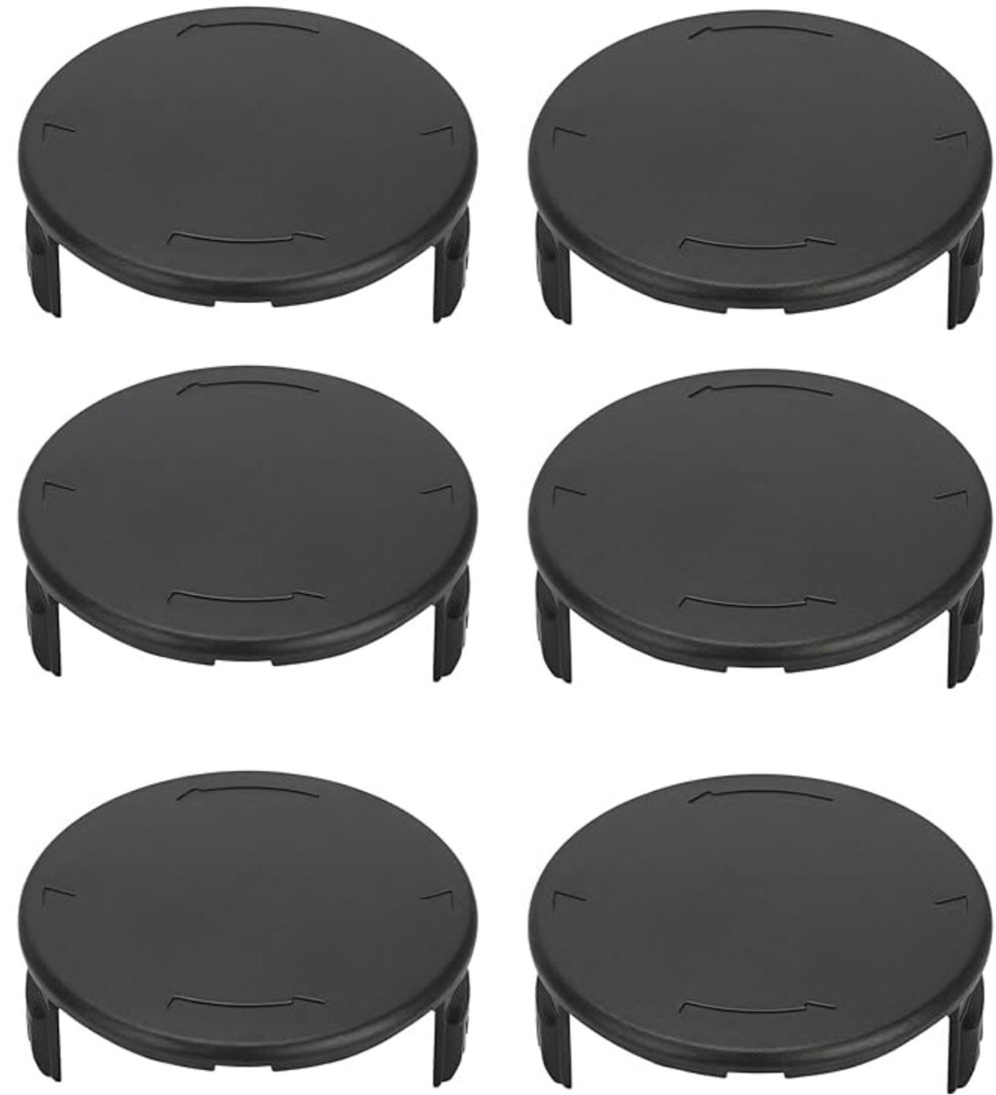 Parkside spoeldeksel trimmer 6-pack — ABS vervangende doppen compatibel met Parkside PRT 550 en PRTA 20-LI-serie