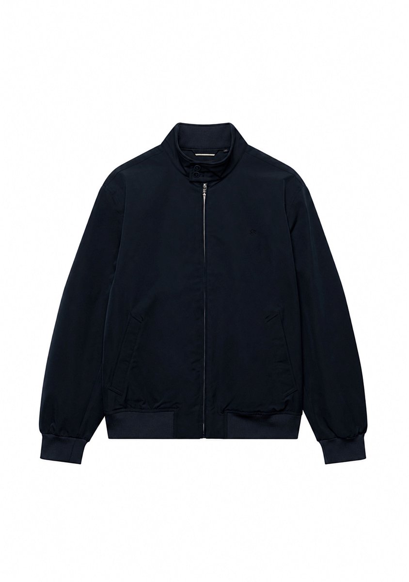 Campus Gewatteerde Harrington Jas Marineblauw