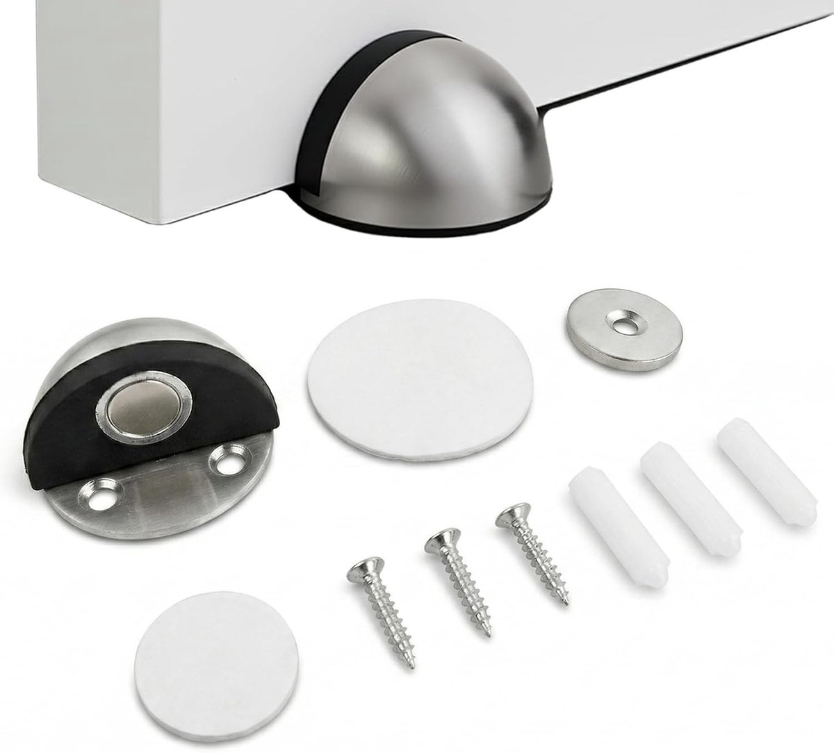 Duurzame 2-in-1 Deurstoppers van RVS met Magnetische Functie voor Veiligheid en Stabiliteit