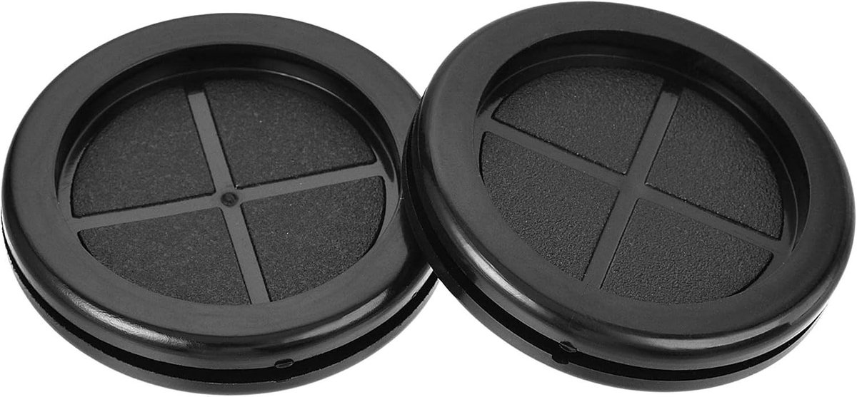 4 Stuks 50mm Ronde Rubber Grommets Dubbelzijdige Zwarte Grommets voor Kabelbescherming en Stekkerafdichting