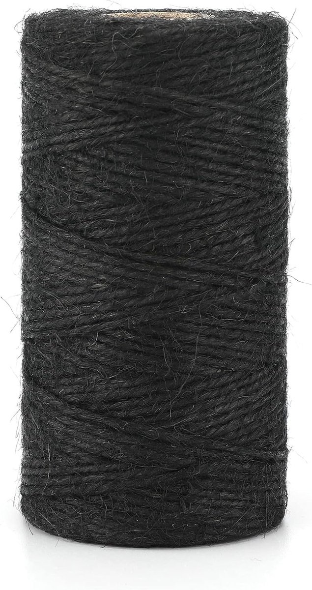 2 mm Jute Draad, 100 m, 3-ply Ambachtelijk Touw, Decoratief Touw voor DIY Projecten en Tuinieren