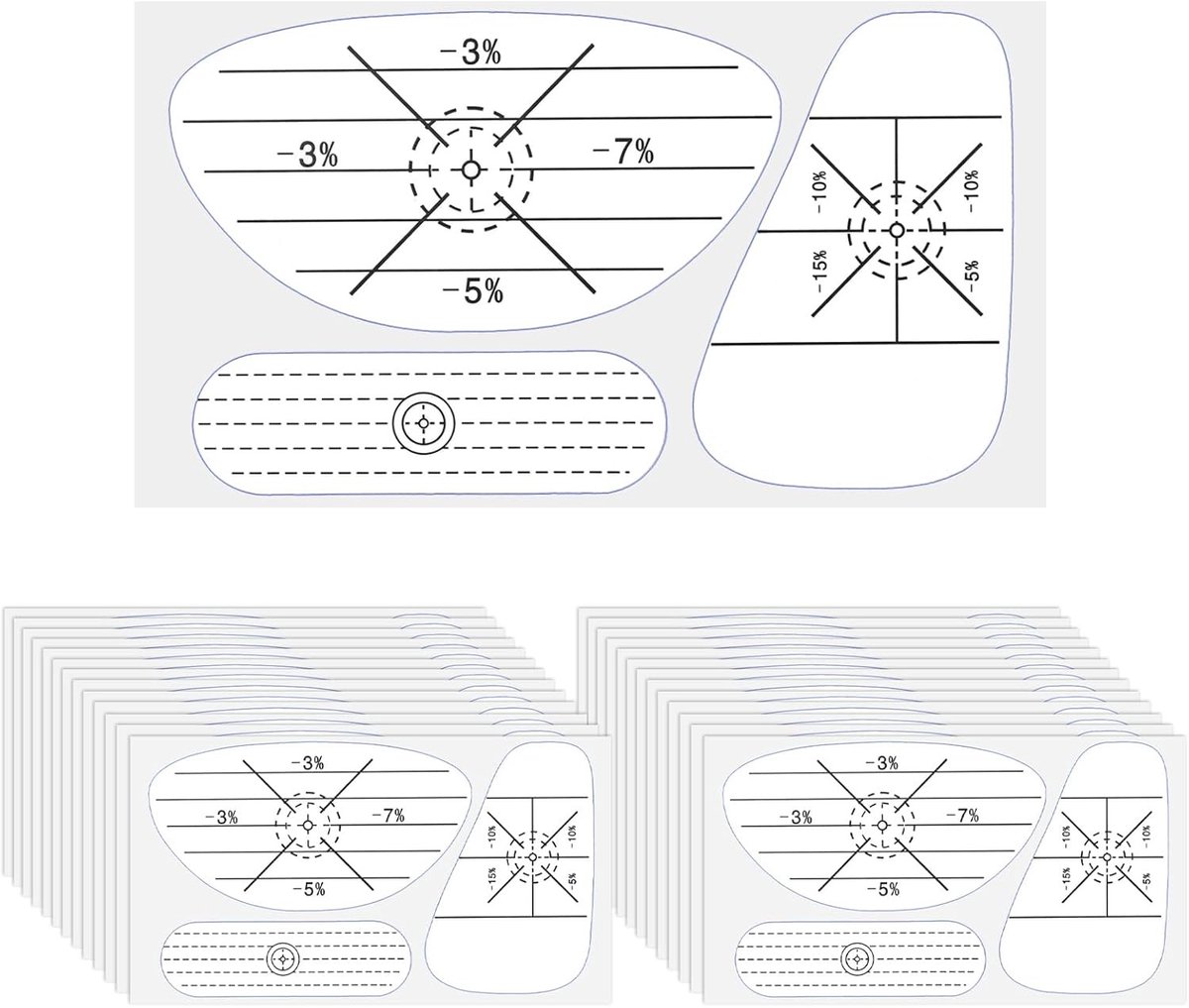 Set van 150 Impact Stickers voor Golfclubs - Trainingshulpmiddelen voor Swing, Ijzer, Hout en Putter Oefeningen