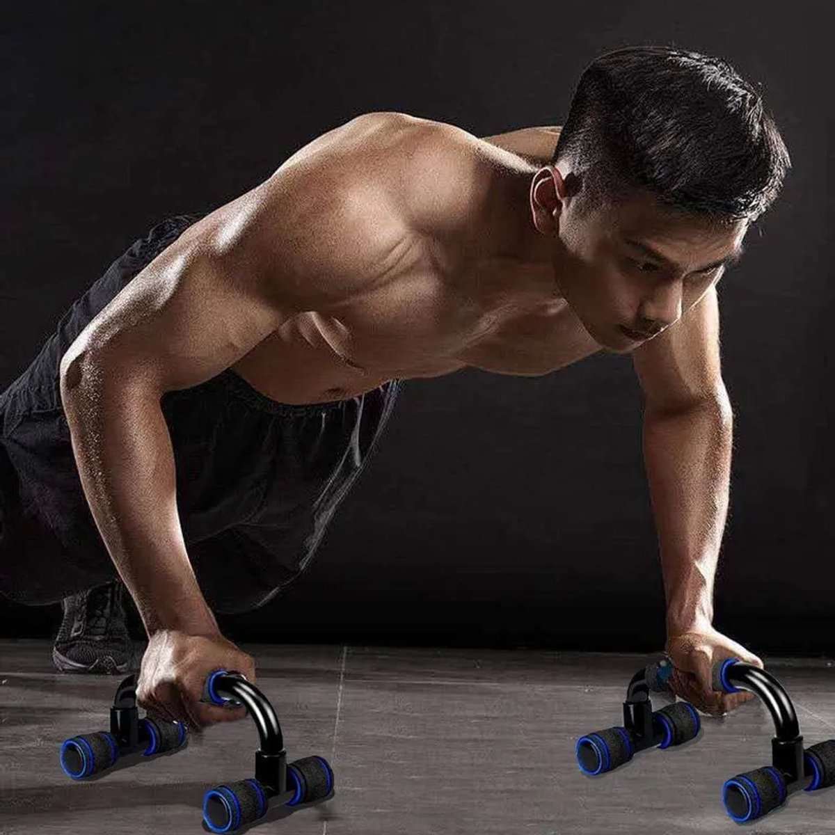 Bodybuilding pomphandvat, push-up pomphandvat Geschikt voor antislip schuimrubberen grip, Geschikt voor schouder-, arm-, rug- en buikspieren.