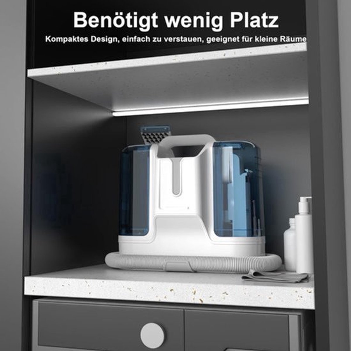 Tapijtreiniger – Stofzuiger – Stoffen Reiniger – Bankreiniger – Vlekkenverwijderaar – Krachtige 450 W Motor – Sneldrogend met Zuigfunctie voor Water