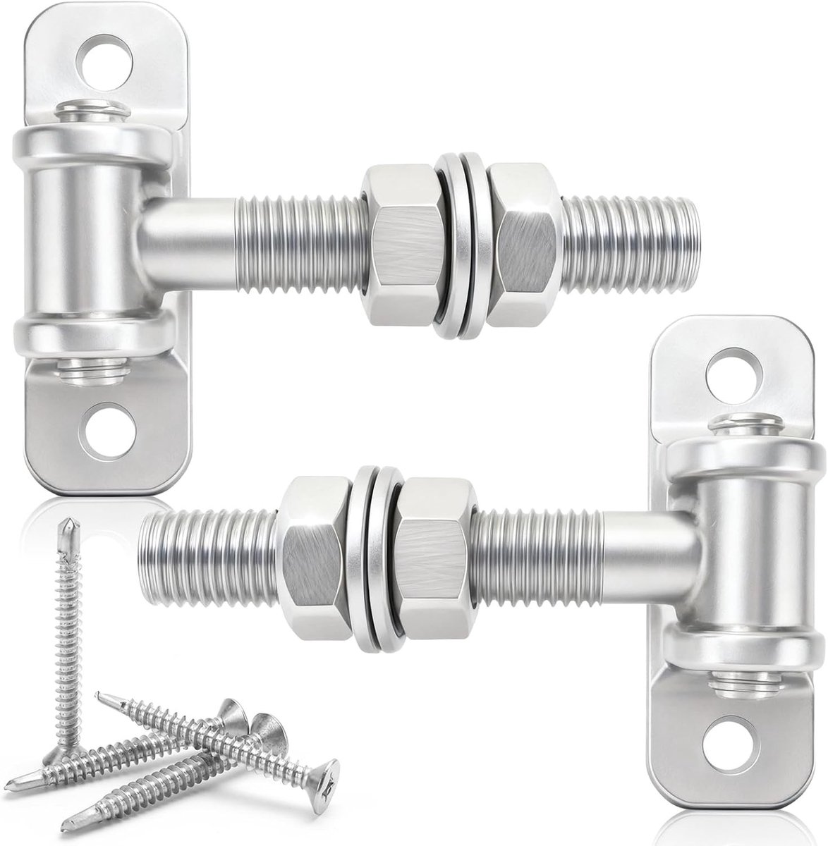 Verstelbare Poort Scharnieren 110mm - 2 Stuks, Geschikt voor Zware Belastingen, M16 Compatibel, Duurzaam en Betrouwbaar